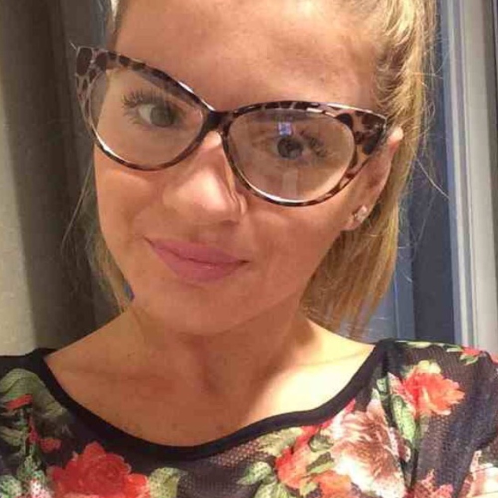 😘 LEOPARD PRINT CAT EYE FRAME GLASSES.😘*NEW*